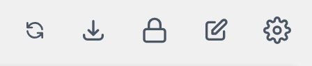 Barra de iconos de la agenda con refrescar, exportar, candado, notas del equipo y configurar columnas.