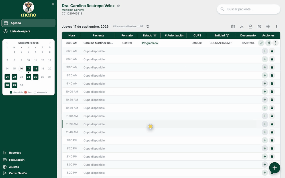 Recorrido completo: en la Agenda se abre el menú de tres puntos de la consulta, se entra a Archivos, se despliega Recursos y luego Consentimientos informados, se elige una plantilla y se hace clic en Enviar consentimiento